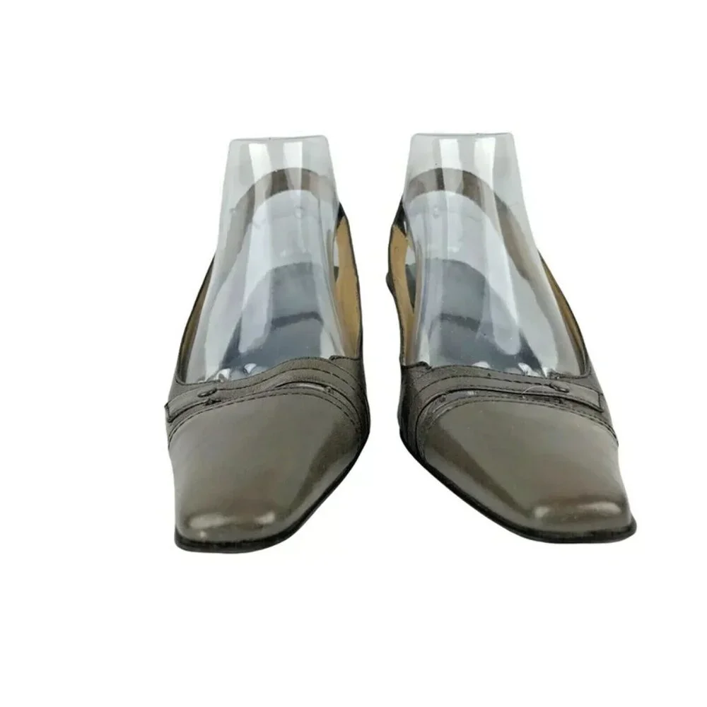 BCBG Paris Womens Brown Slip On Cone Heel‎ Slingback Sandal Size US 8 B EUR 38